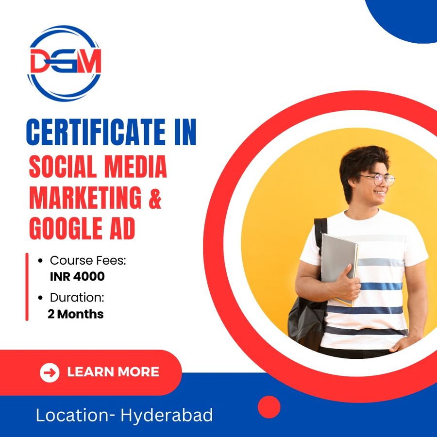 Certificate Social Media Marketing & Google Ad at Digiwebmaster Digital Marketing Agency, Hyderabad